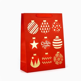Пакет подарочный новогодний ламинированный «С Новым годом», L 31×40×11.5 см