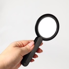 Зеркало с ручкой, складное, двустороннее, с увеличением х2, 8.3×10×1.3 см, (d=6.4 см), чёрное - Фото 6