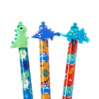 Стираемая ручка Yalong «Дино», гелевая, автоматическая, синий стержень, узел 0.5 мм, МИКС - Фото 5