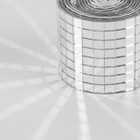 Зеркальная мозаика клеевая, 0.5×0.5 см, 8 рядов 4 см, 1±0.1 м, серебряное стекло - Фото 11