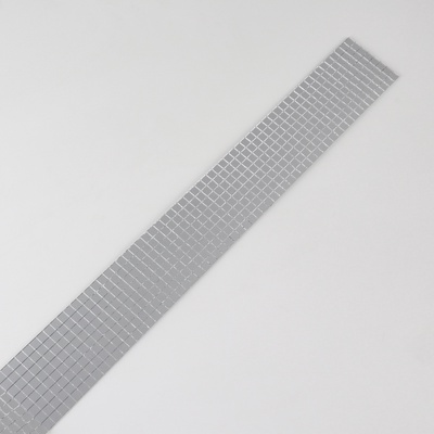Зеркальная мозаика клеевая, 0.5×0.5 см, 8 рядов 4 см, 91±2 см, серебряное стекло