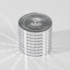 Зеркальная мозаика клеевая, 0.5×0.5 см, 8 рядов 4 см, 1±0.1 м, серебряное стекло - Фото 10