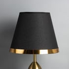 Настольная лампа с абажуром RISALUX «Жан», 1×40 Вт, Е27, чёрный/бронза, 25×25×40 см - Фото 5