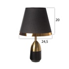 Настольная лампа с абажуром RISALUX «Жан», 1×40 Вт, Е27, чёрный/бронза, 25×25×40 см - Фото 8