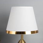Настольная лампа с абажуром RISALUX «Жан», 1×40 Вт, Е27, белый/бронза, 25×25×40 см - Фото 5