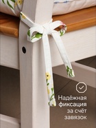 Подушка на стул «Этель. Цветочек», 42×42×7 см, белая - Фото 2