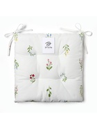 Подушка на стул «Этель. Цветочек», 42×42×7 см, белая - фото 119337464