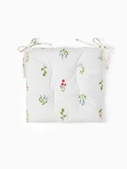 Подушка на стул «Этель. Цветочек», 42×42×7 см, белая - Фото 4