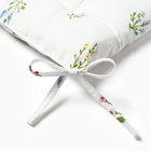 Подушка на стул «Этель. Цветочек», 42×42×7 см, белая - Фото 7