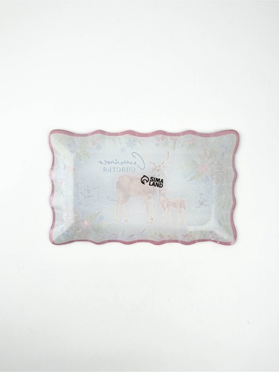 Блюдо новогоднее «Семейного счастья», 24.6×14.7 см