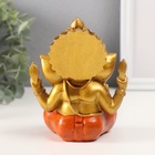 Фигурка полистоун «Ганеша, в оранжевых шароварах», под бронзу, 10×10×12.5 см - Фото 3