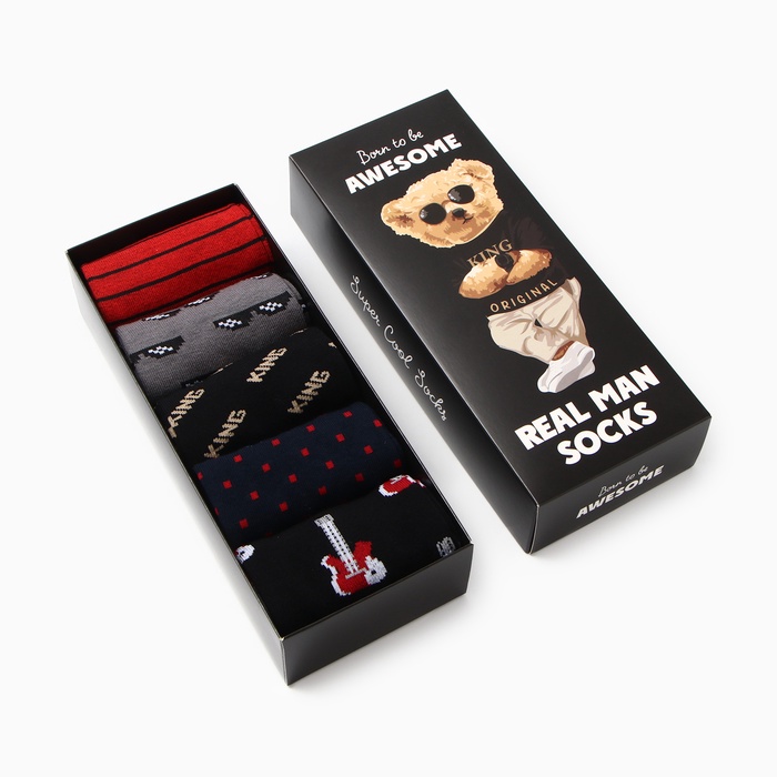 Носки мужские KAFTAN Real man, р. 41-44 (27-29 см), набор 5 пар - Фото 1