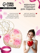 Подарочный набор мыльных бело-розовых роз в шкатулке, 6 шт. - Фото 3