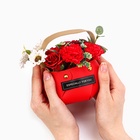 Подарочная мыльная композиция в сумочке, красная - Фото 1