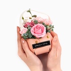 Подарочная мыльная композиция в сумочке, розовая - Фото 2