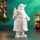 Фигура «Дед Мороз вязаный большой», 20×12×8 см, белый с позолотой - Фото 1