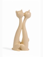 Фигурка полистоун «Влюбленные кот и кошечка», 15×4×6 см, бежевый с золотом 10801297