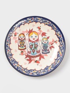 Ляган узбекский Риштанская Керамика «Матрёшки», d=42 см, синий - Фото 1