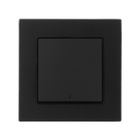 Выключатель TOT Matte Glass, 10 А, 1 клавиша, с подсветкой, скрытый монтаж, стеклянная рамка, чёрный - Фото 3