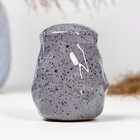 Набор для специй Борисовская керамика «Туман», солонка, перечница, подставка для салфеток, серый - фото 32216029