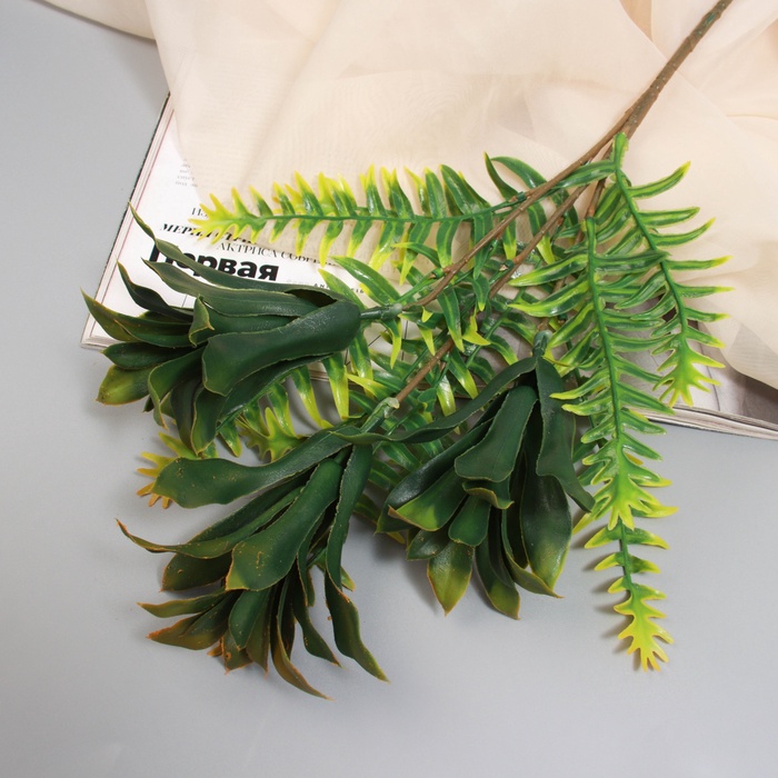 Букет искусственный «Платицериум и папоротник», h=40 см