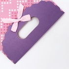 Подарочная коробка - пакет, упаковка с вырубной ручкой, «Розовые линии», 14×6×21 см - Фото 4