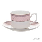 Чайный сервиз WY Paradaise, 12 предметов, кружка 250 мл 6 шт., блюдце d=15.5 см 6 шт., фарфор - Фото 2