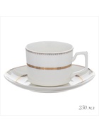 Чайный набор WY Grace, 12 предметов, кружка 250 мл 6 шт., блюдце d=15.5 см 6 шт., фарфор - Фото 2