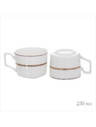 Чайный сервиз WY Grace, 20 предметов, чайник 1000 мл, 6 кружек 250 мл, 6 блюдец d=15.5 см, 6 тарелок пирожковых d=20.5 см, фарфор - Фото 5