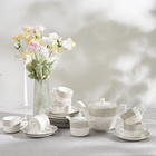 Чайный сервиз WY Eternal, 20 предметов, чайник 1 л, 6 кружек 250 мл, 6 блюдец, 6 тарелок пирожковых, фарфор - Фото 3