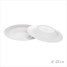 Набор посуды WY Eternal, 18 предметов, 6 тарелок d=25.5 см, 6 тарелок d=20.5 см, 6 глубоких тарелок d=23 см, фарфор, белый - Фото 4