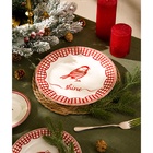 Тарелка новогодняя SL Home «Прекрасное время», постановочная, d=27 см, фарфор, белая, красная - Фото 6