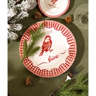 Тарелка новогодняя SL Home «Прекрасное время», постановочная, d=27 см, фарфор, белая, красная - Фото 8