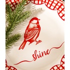 Тарелка новогодняя SL Home «Прекрасное время», постановочная, d=27 см, фарфор, белая, красная - Фото 9