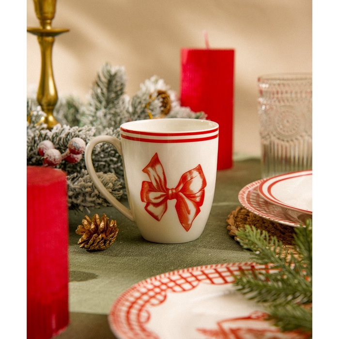Кружка новогодняя SL Home «Прекрасное время», 400 мл, 9×10 см, фарфор, белая - Фото 1