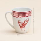 Кружка новогодняя SL Home «Прекрасное время», 400 мл, 9×10 см, фарфор, белая - Фото 2