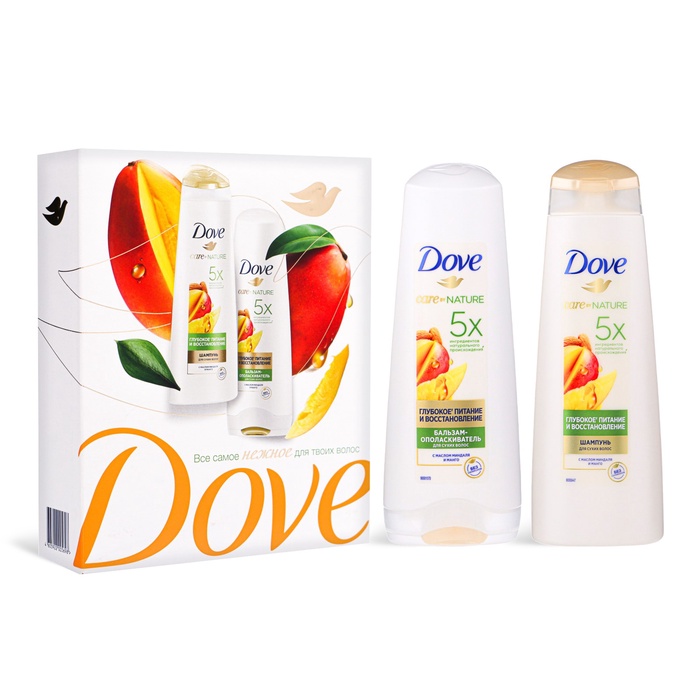 

Подарочный набор женский DOVE "Глубокое питание и восстановление": шампунь, 250 мл + бальзам, 200 мл