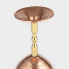 Бокал медный, 250 мл, d=7.5 см, h=15 см, чеканка, латунная ножка, 1 сорт - Фото 4