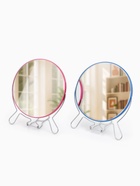 Зеркало настольное, с увеличением х2, настенное, двустороннее, 20×24 см, (d=18.5 см), МИКС - Фото 3