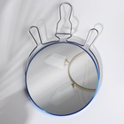 Зеркало настольное, с увеличением х2, настенное, двустороннее, 20×24 см, (d=18.5 см), МИКС - Фото 4