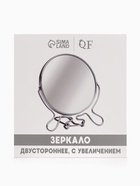 Зеркало настольное, с увеличением х2, круглое, настенное, двустороннее, 14.5×17 см, (d=13.5 см), МИКС - Фото 3