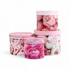 Набор шляпных коробок для цветов 4 в 1, упаковка подарочная, «Цветы», 20×17.5 - 16×14 см - Фото 3