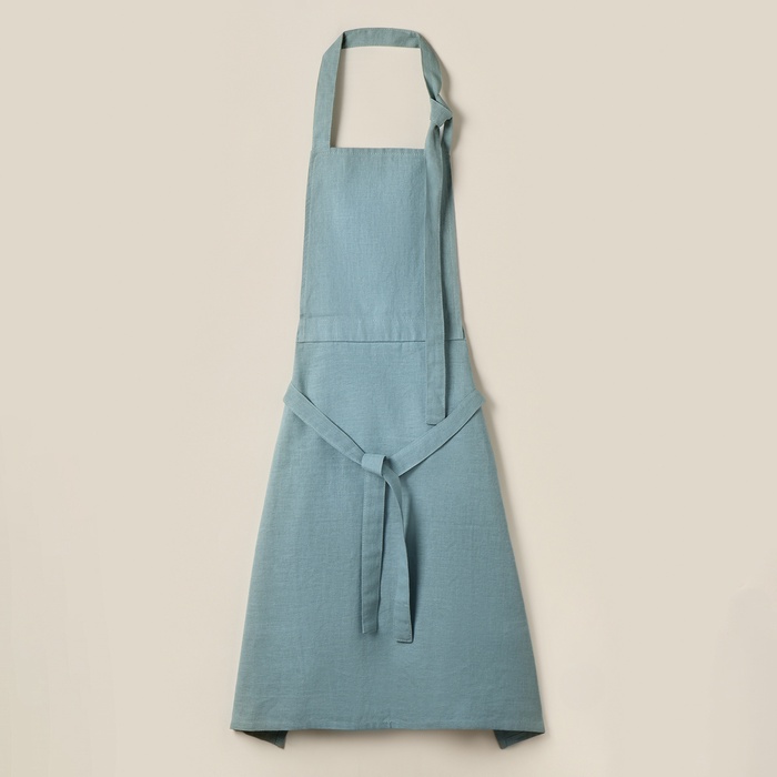 Фартук кухонный женский на завязках SL HOME Olive, 95×140 см, 100% лён, 200 г/м² - Фото 1