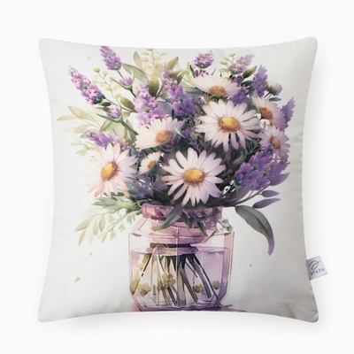 Подушка декоративная «Этель. Майский букет», 40×40 см, велюр