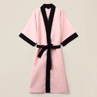 Халат женский длинный SL HOME Rose, размер 44-52, лён 100%, розовый - Фото 1