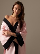 Халат женский длинный SL HOME Rose, размер 44-52, лён 100%, розовый - Фото 2