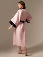 Халат женский длинный SL HOME Rose, размер 44-52, лён 100%, розовый - Фото 5