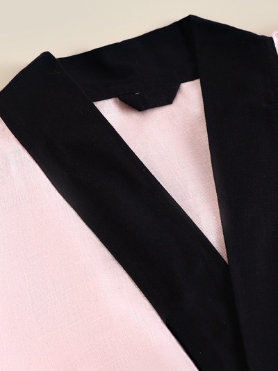 Халат женский длинный SL HOME "Rose" размер 44-52,100% лён, 150г/м2