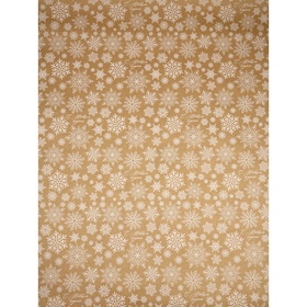 Бумага в тубусе крафтовая в рулоне «Снежинки», 0.68 × 7 м