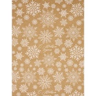 Бумага в тубусе крафтовая в рулоне «Снежинки», 0.68 × 7 м - фото 63107953